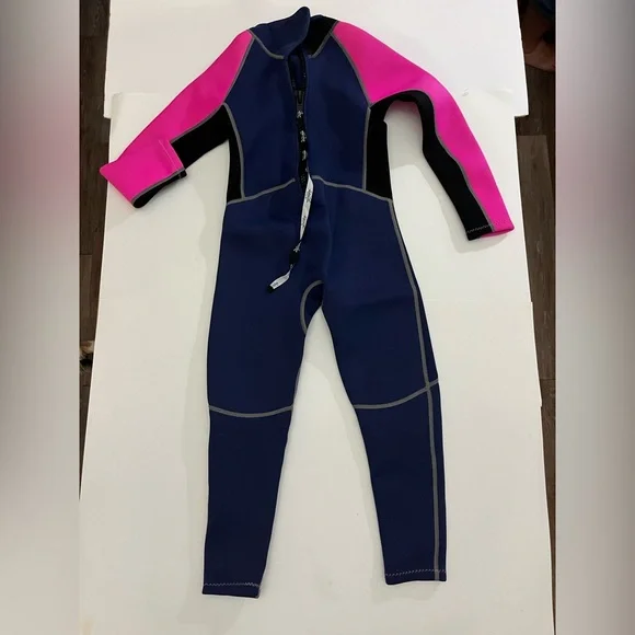 Natyfly Neoprene Wetsuit Size Youth Large Pink / Navy - Picture 3 of 5